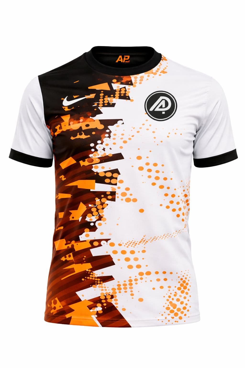 D4 Wears orange sublimation jersey — custom sports jersey with D4 logo